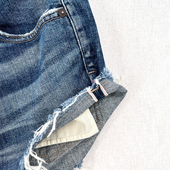 CITIZENS OF HUMANITY Corey Shorts 26 Blue Slouchy Fit Distress Cut Off Selvedge - Picture 9 of 16